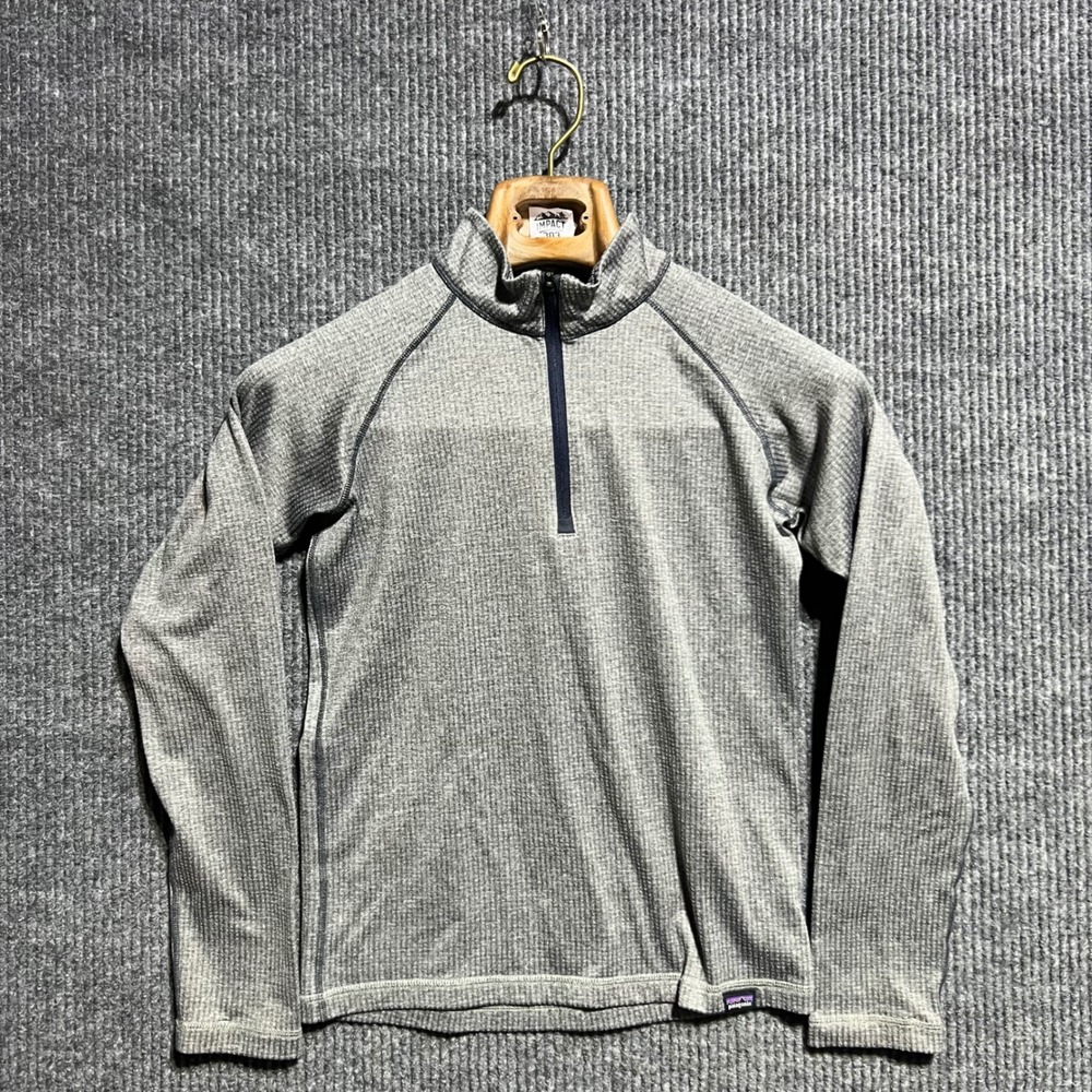 Patagonia Pullover Women XS Grey Capilene Thermal Weight 1/4 Zip 64730 Baselayer